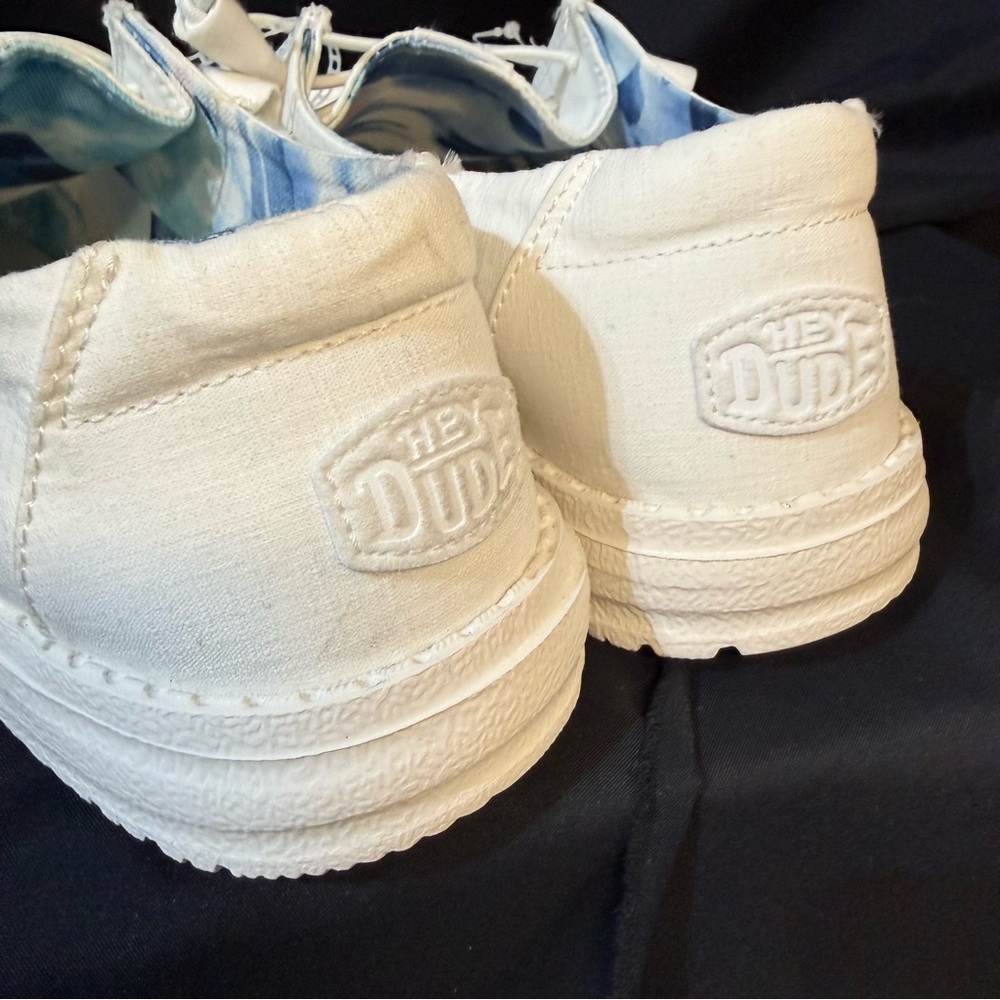 Hey Dude White Canvas Slip-On Loafers for Women - Picture 9 of 10